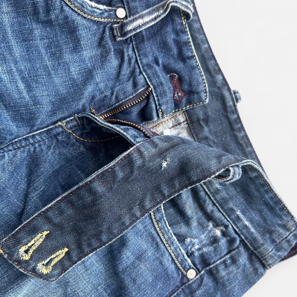 Diesel Y2K Euro Trash Low Rise Denim Wide Leg Jeans Size Women's 24 - Picture 6 of 7